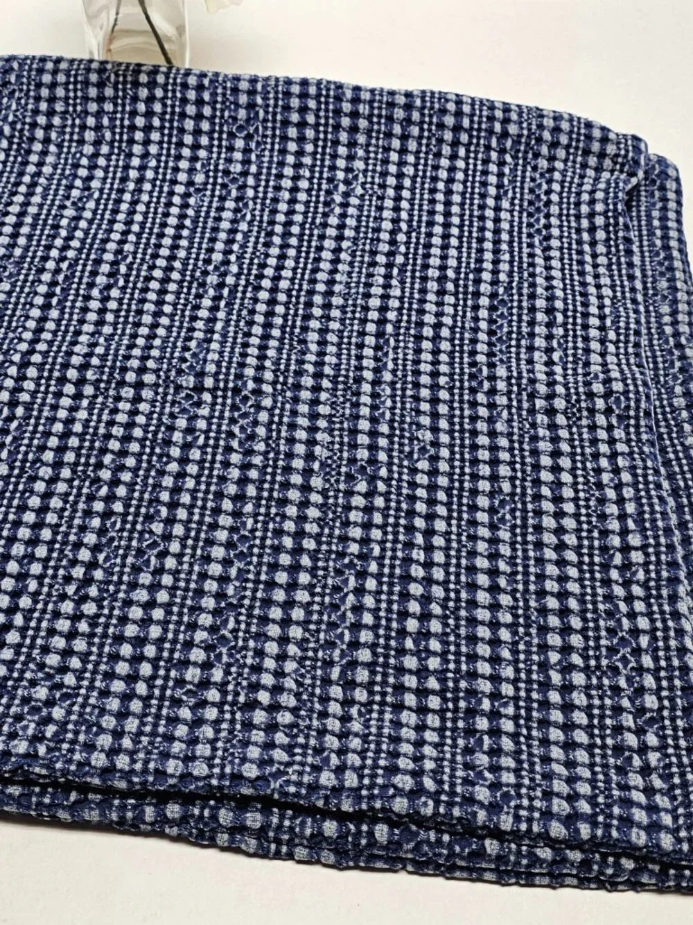 2 Pottery Barn Pillow Cover Throw Sofa Bed Blue Lumbar Weave 18 X18
